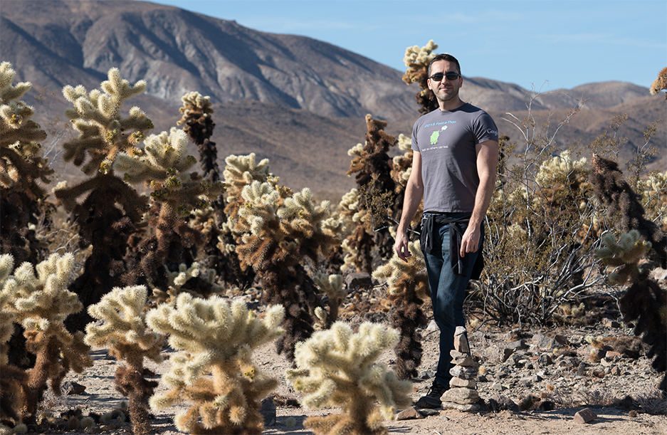 Marco Zennaro at the Cholla Cactus Garden